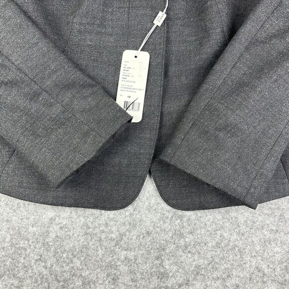 Akris Blazer Jacket Womens 10 Wool Blend Stretch Hidden Button Career Office NEW - Picture 5 of 14